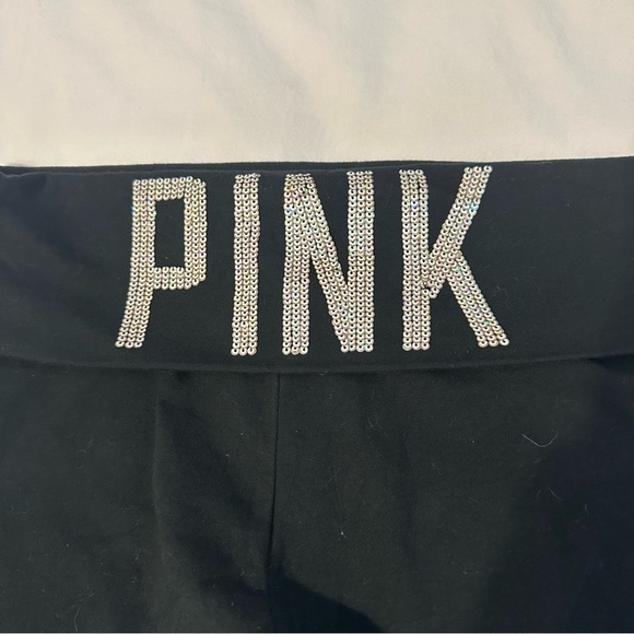 Y2K PINK Victoria Secret Bling YOGA SHORTIE SHORTS - Picture 2 of 4